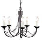 Pendelleuchte Carisbrooke (schwarz) 5x - Elstead Lighting