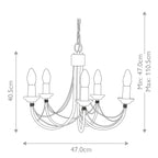 Pendelleuchte Carisbrooke (schwarz) 5x - Elstead Lighting