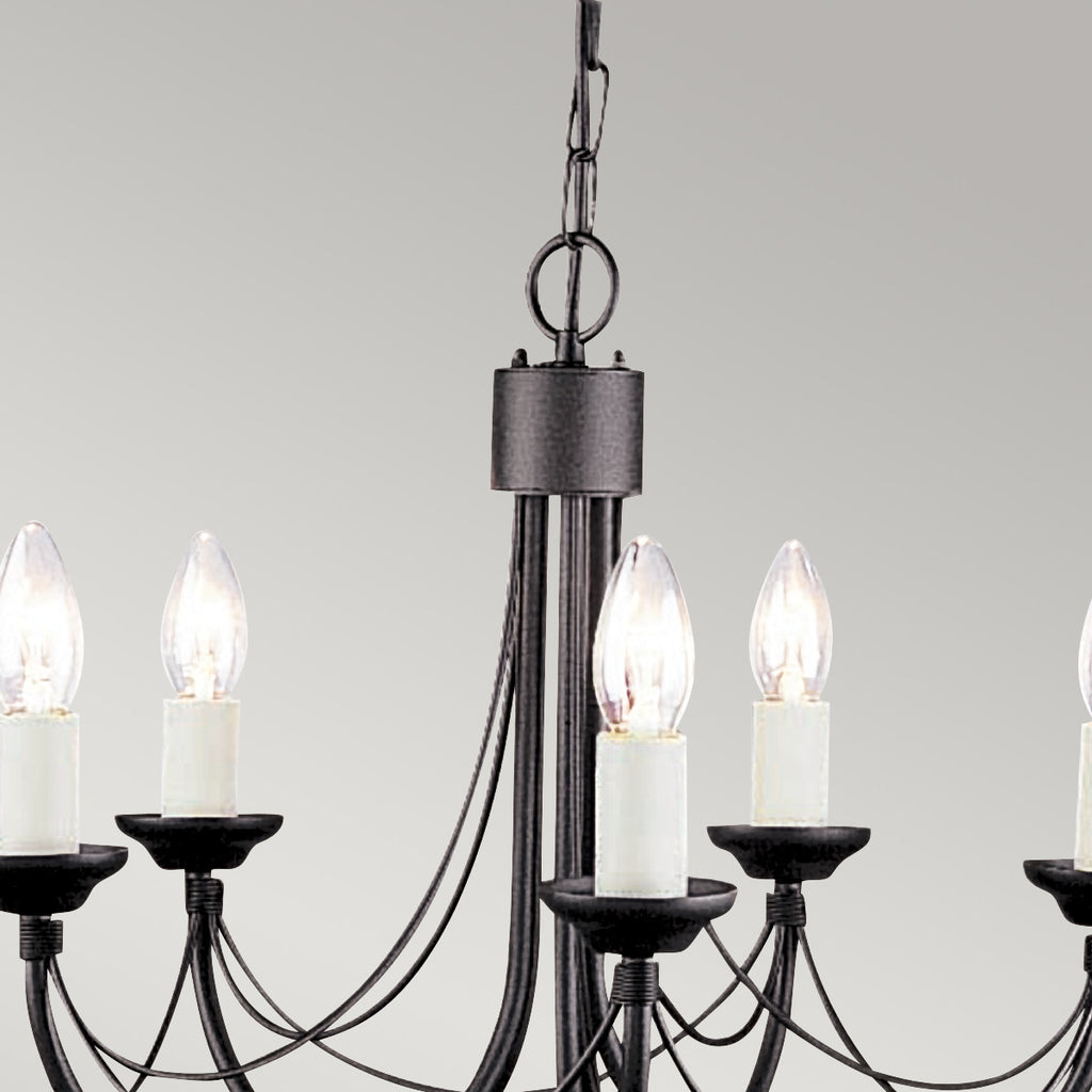 Pendelleuchte Carisbrooke (schwarz) 5x - Elstead Lighting