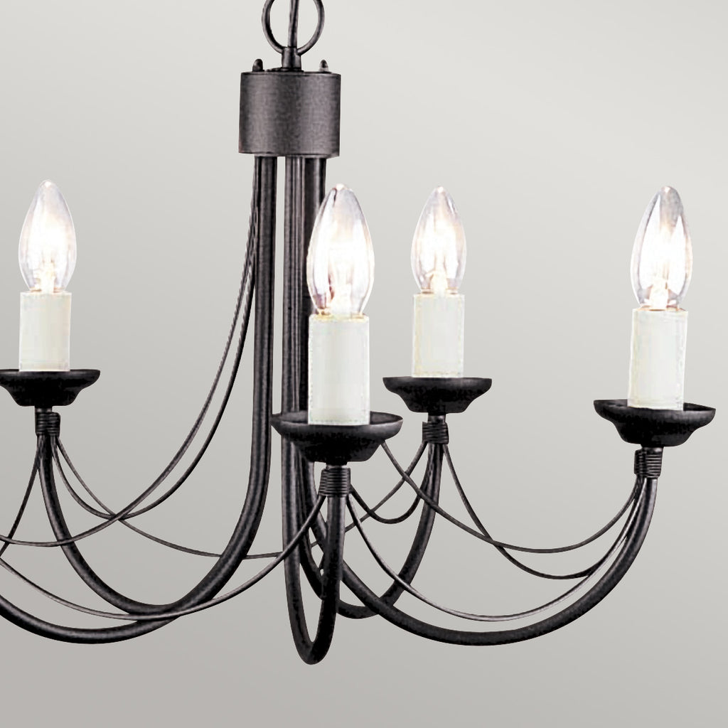 Pendelleuchte Carisbrooke (schwarz) 5x - Elstead Lighting
