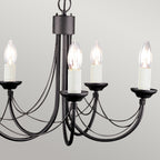 Pendelleuchte Carisbrooke (schwarz) 5x - Elstead Lighting