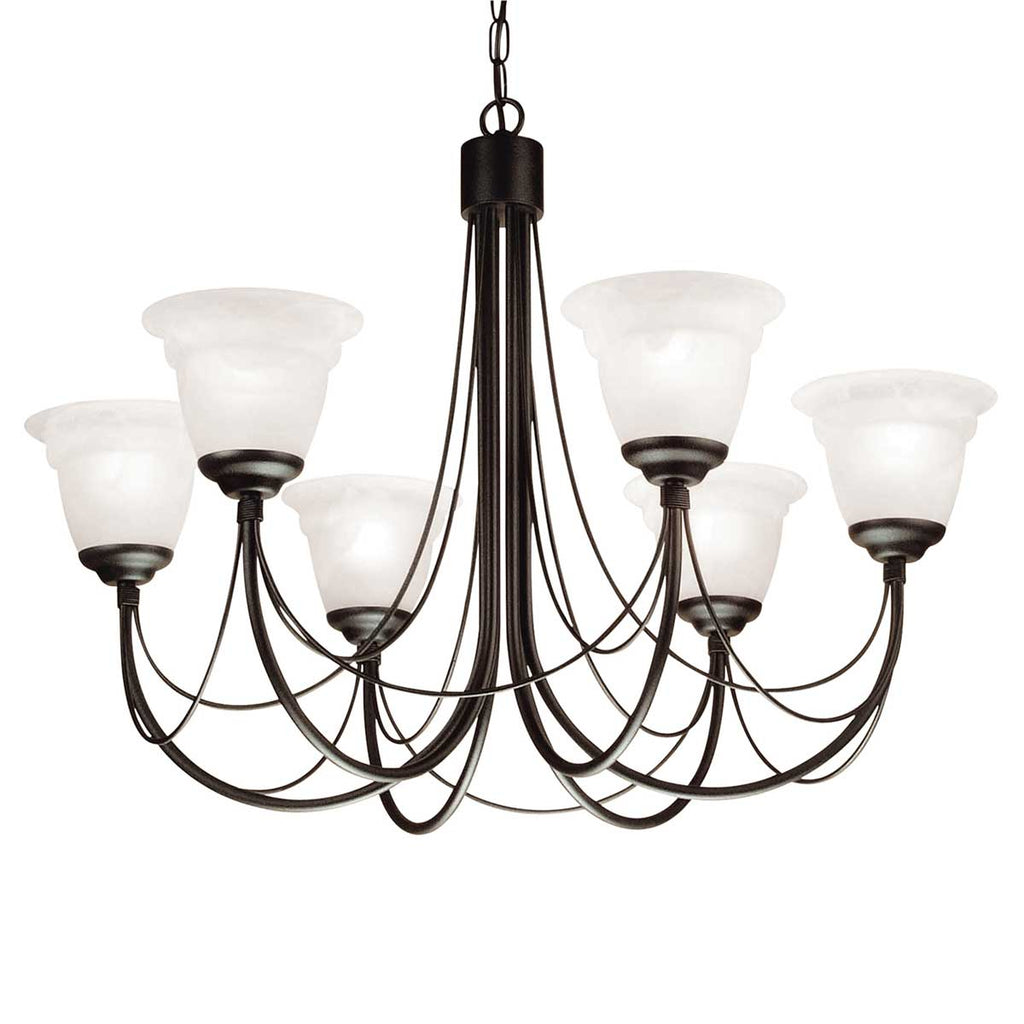 Pendelleuchte Carisbrooke (schwarz) 6x - Elstead Lighting
