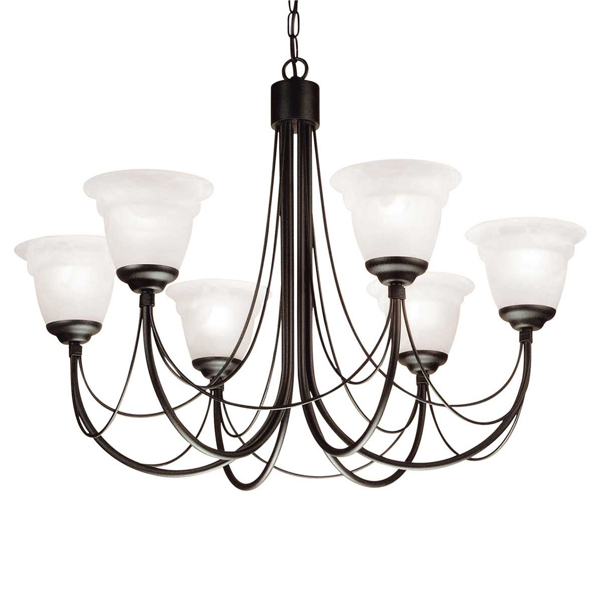 Pendelleuchte Carisbrooke (schwarz) 6x - Elstead Lighting