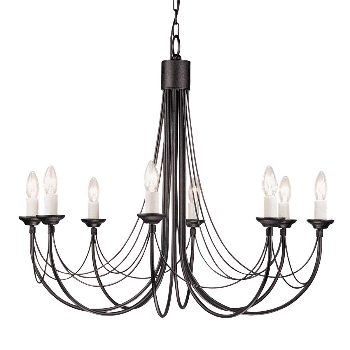 Pendelleuchte Carisbrooke (schwarz) 8x - Elstead Lighting