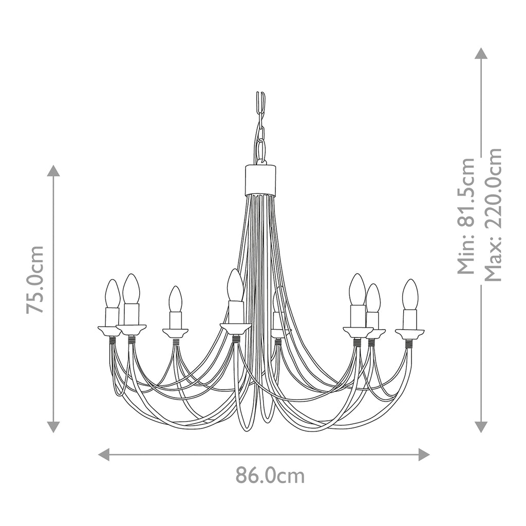Pendelleuchte Carisbrooke (schwarz) 8x - Elstead Lighting