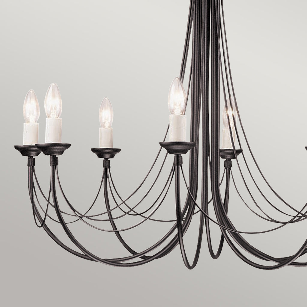 Pendelleuchte Carisbrooke (schwarz) 8x - Elstead Lighting