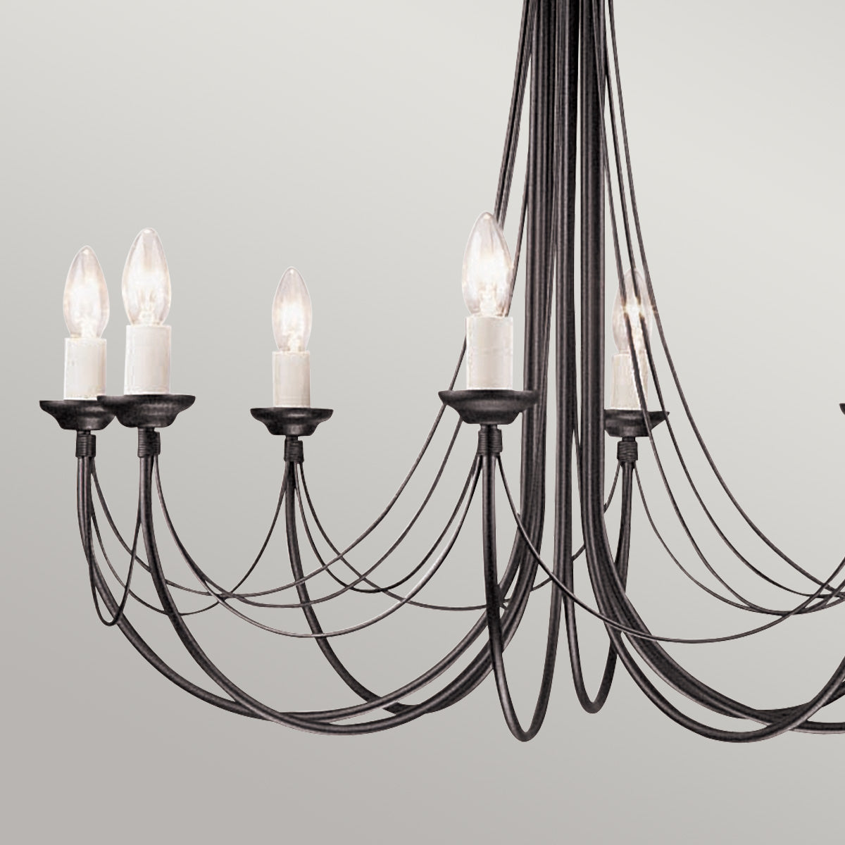 Pendelleuchte Carisbrooke (schwarz) 8x - Elstead Lighting