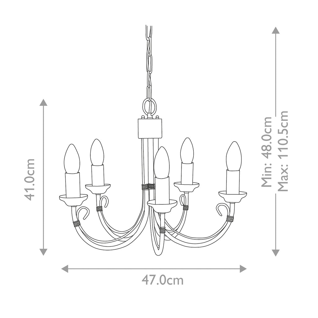 Pendelleuchte Chartwell (schwarz) 5x - Elstead Lighting