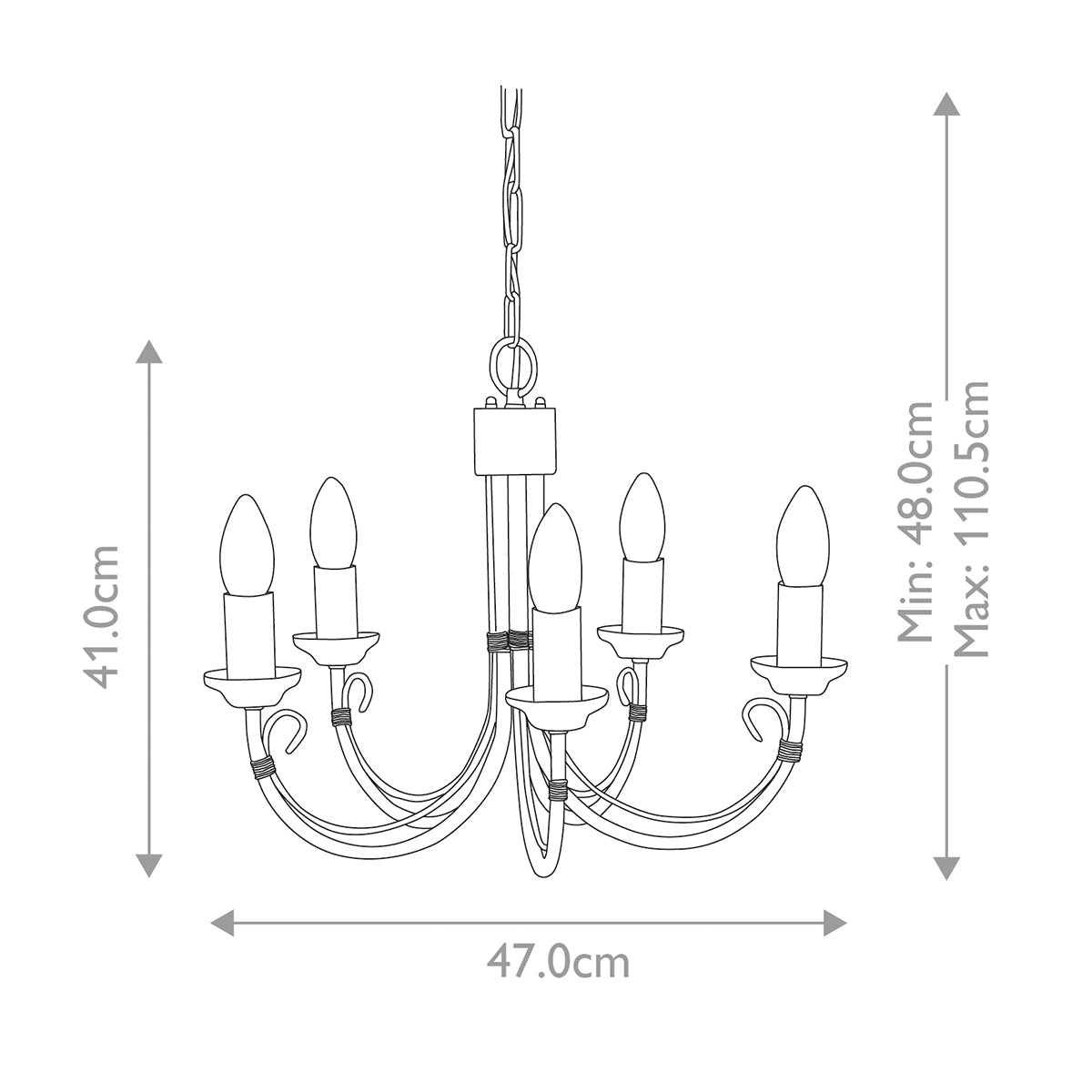 Pendelleuchte Chartwell (schwarz) 5x - Elstead Lighting