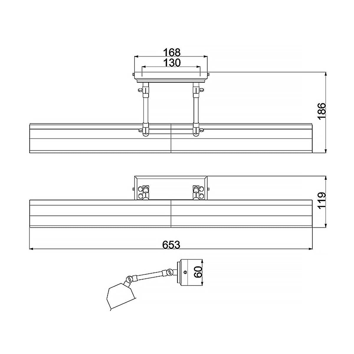 Bilderleuchte Chawton (Nickel) 4x - Elstead Lighting