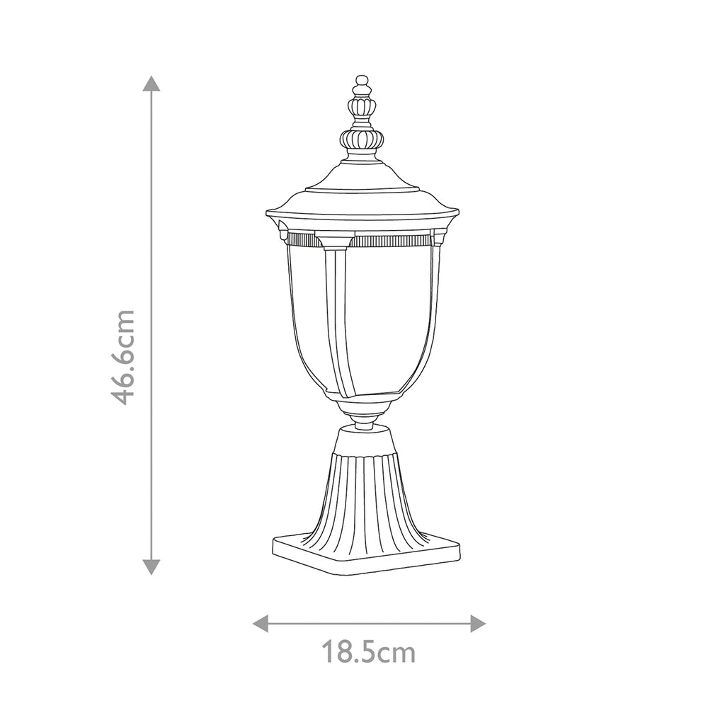Außen-Sockelleuchte Cleveland (bronzefarben) 1x - Elstead Lighting