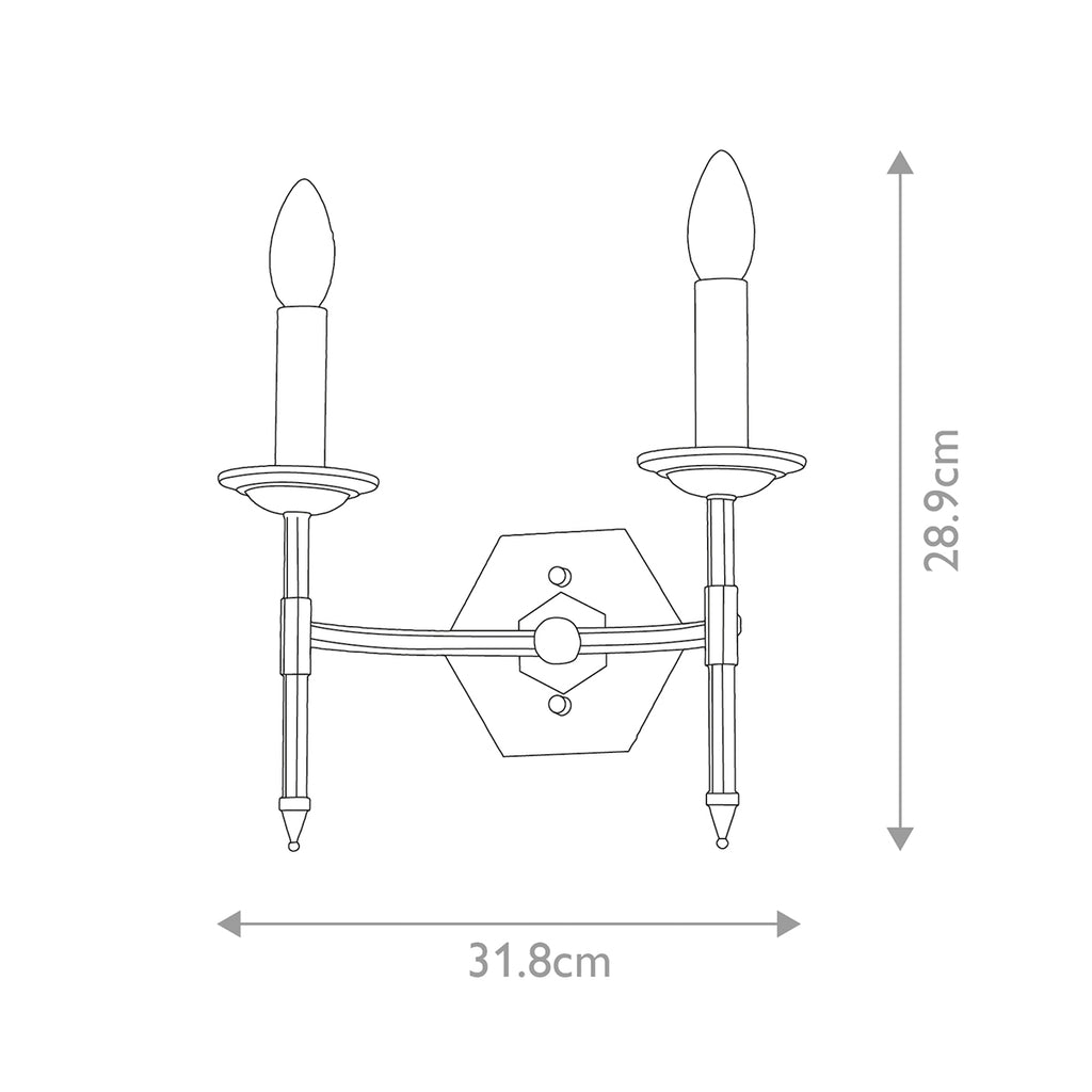 Wandleuchte Crown (bronzefarben) 2x - Elstead Lighting