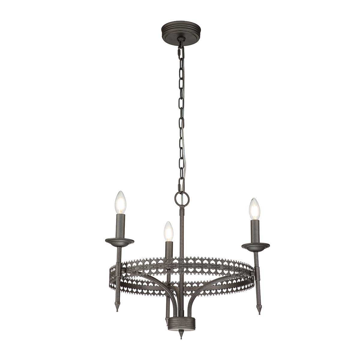 Pendelleuchte Crown (Iron Gate) 3x - Elstead Lighting