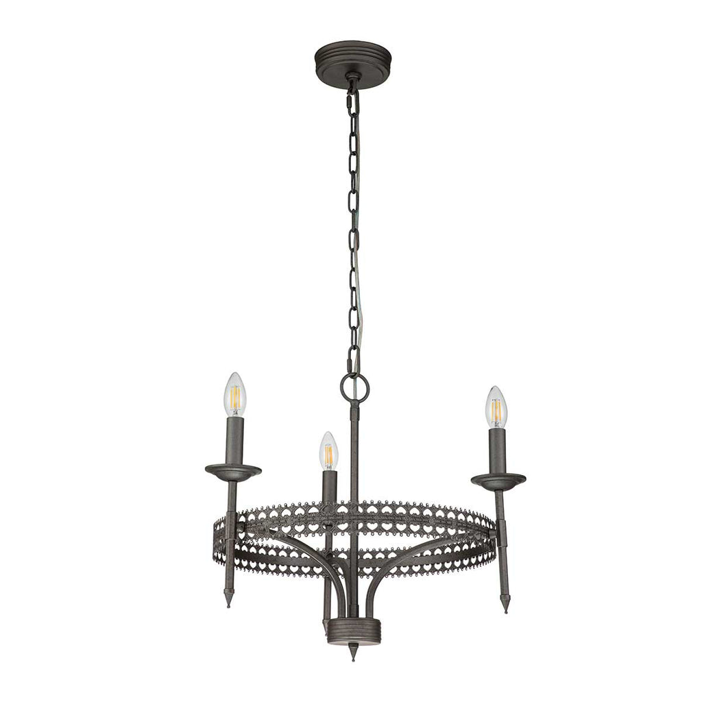 Pendelleuchte Crown (Iron Gate) 3x - Elstead Lighting