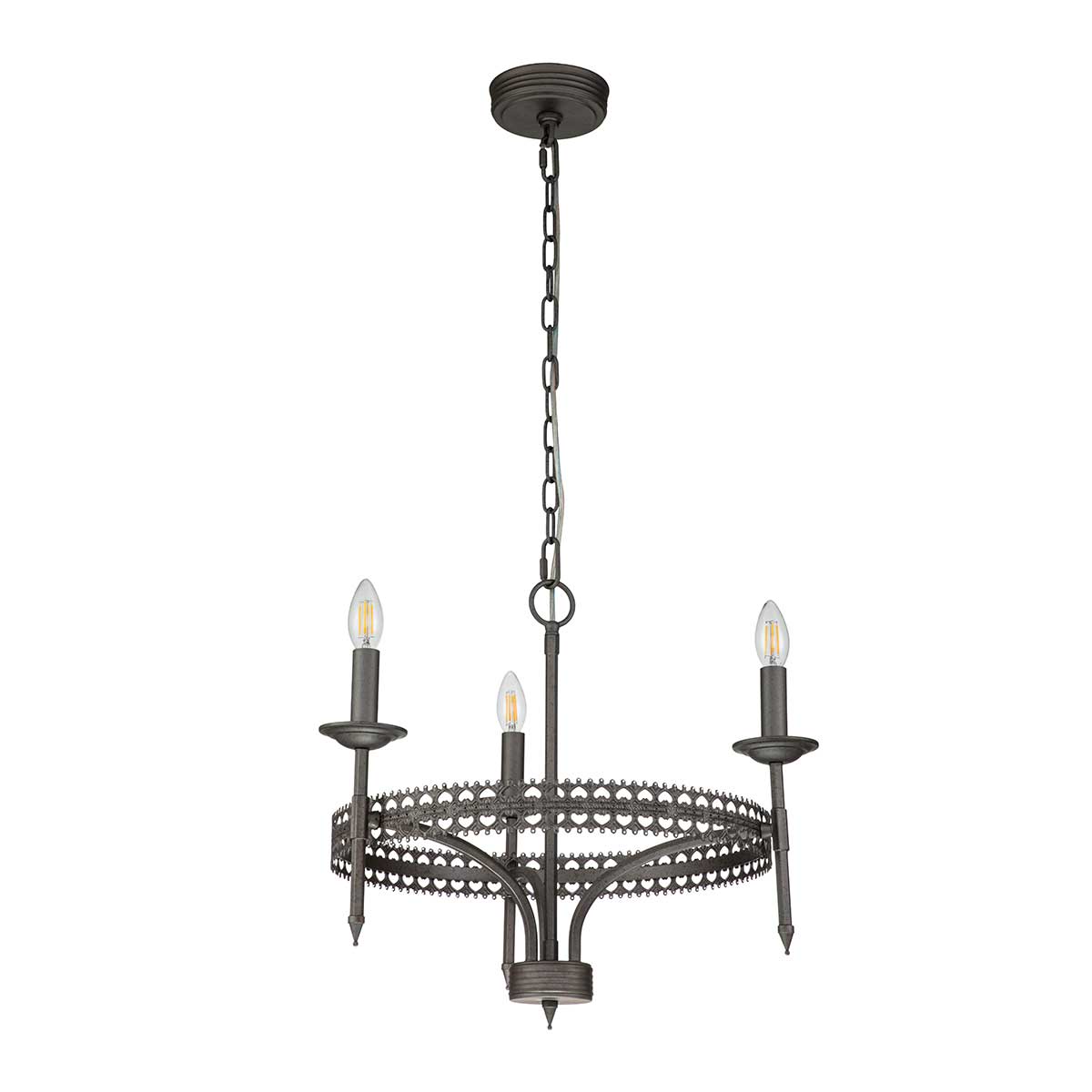 Pendelleuchte Crown (Iron Gate) 3x - Elstead Lighting