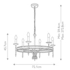 Pendelleuchte Crown (Iron Gate) 6x - Elstead Lighting