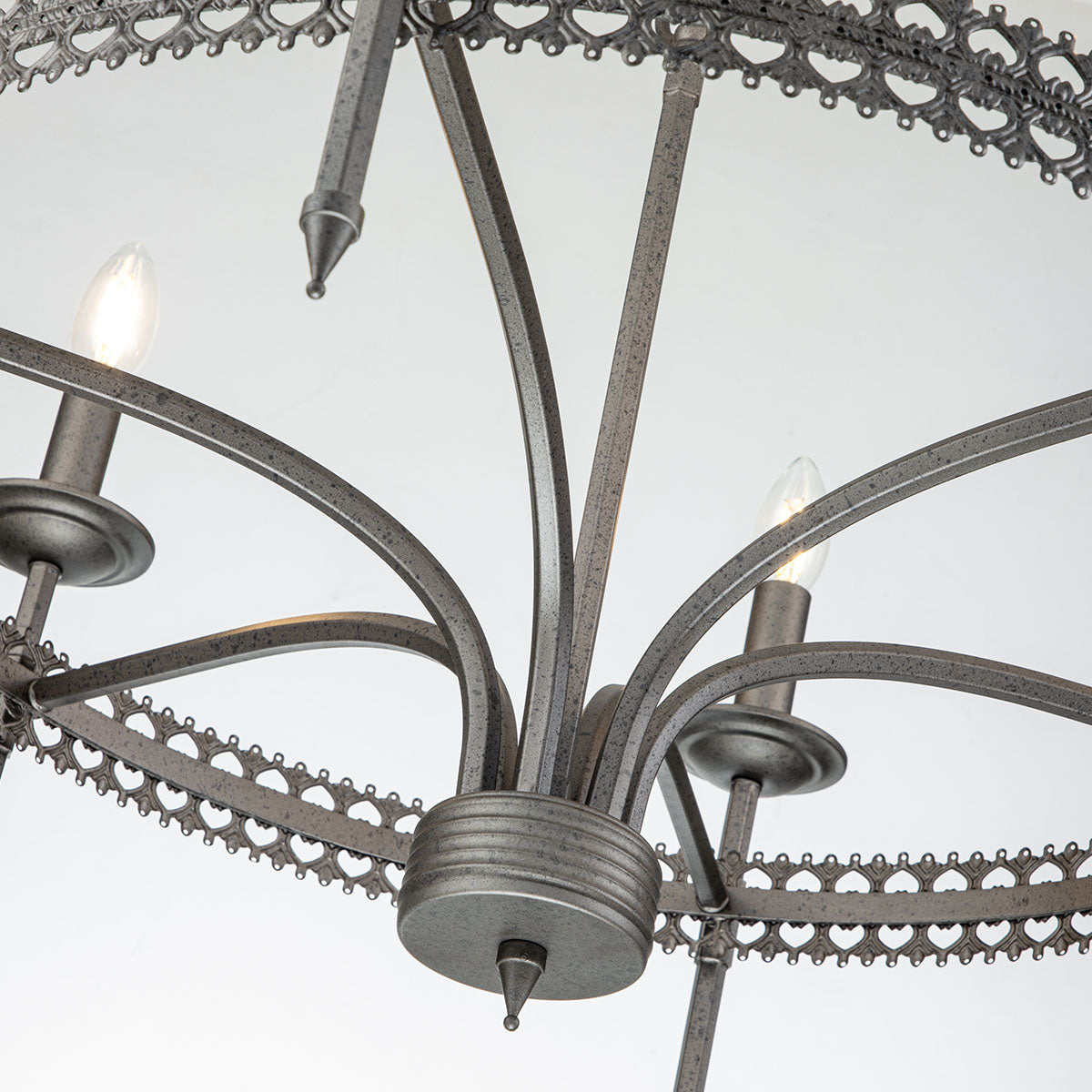 Pendelleuchte Crown (Iron Gate) 6x - Elstead Lighting