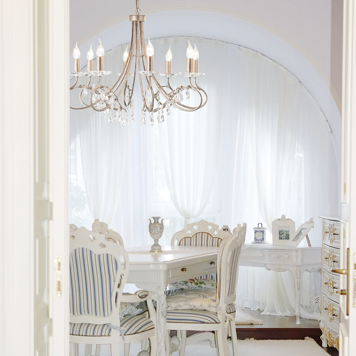 Pendelleuchte Christina (goldfarben) 8x - Elstead Lighting