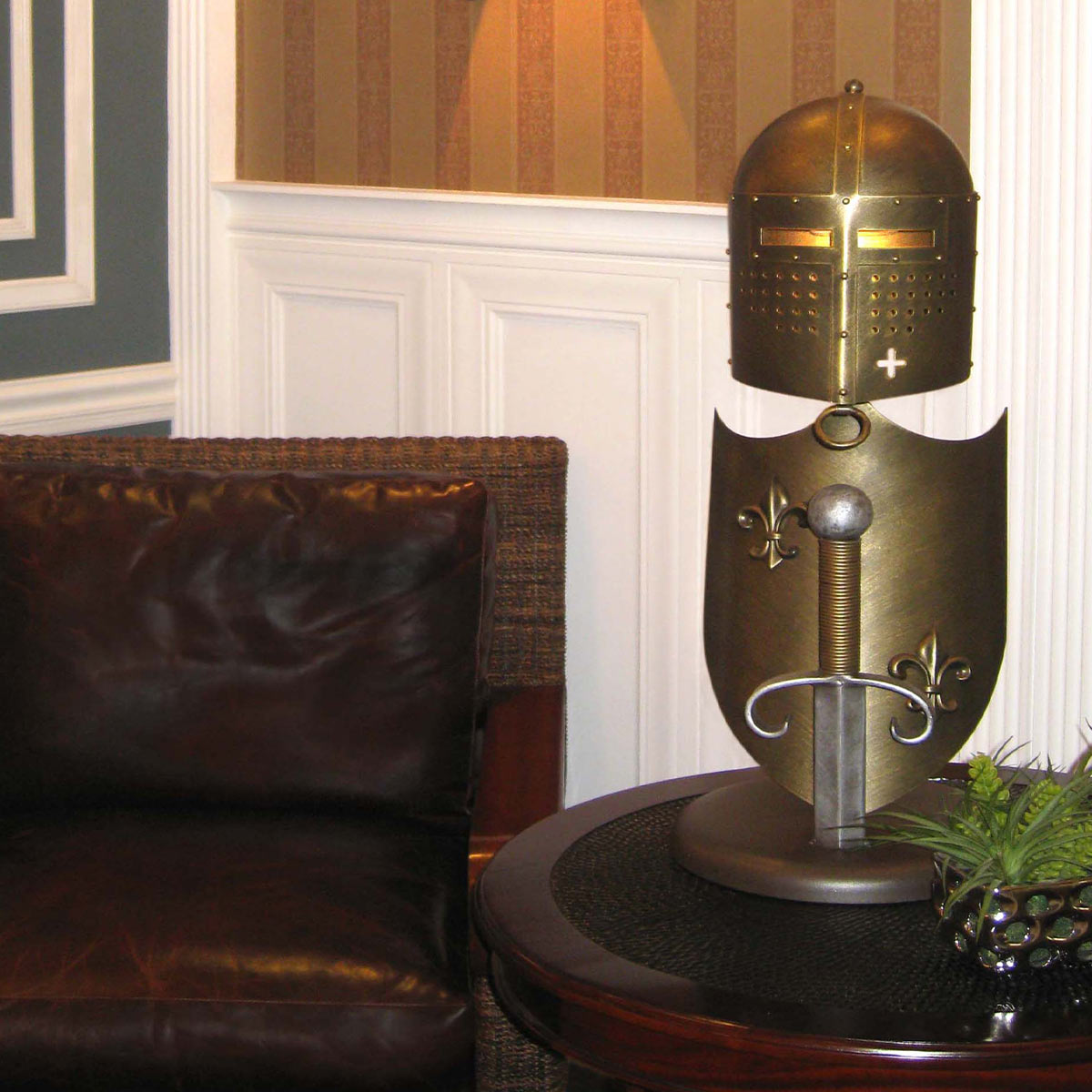 Tischleuchte Crusader (bronzefarben) 1x - Elstead Lighting