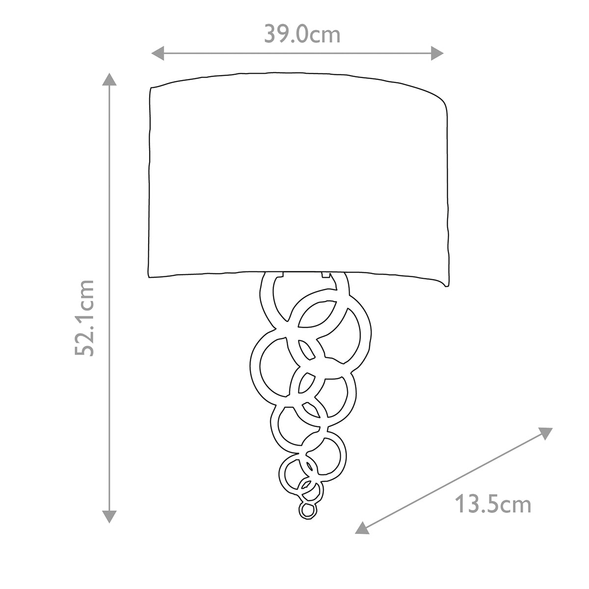 Wandleuchte Curtis (verchromt) 2x - Elstead Lighting