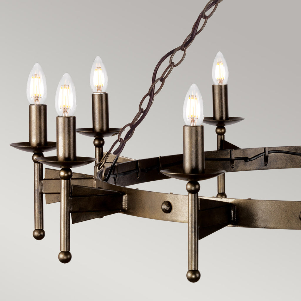 Pendelleuchte Cromwell (bronzefarben) 12x - Elstead Lighting