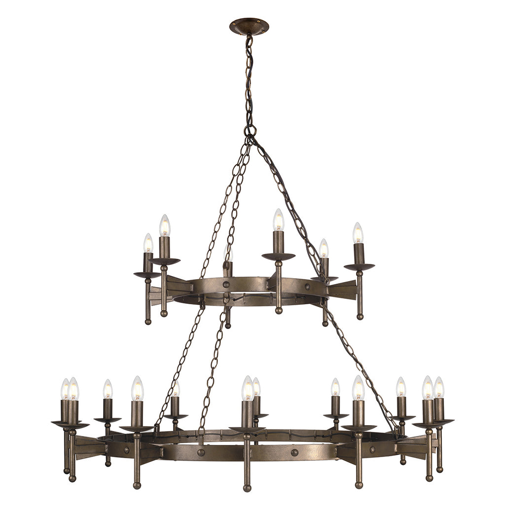 Pendelleuchte Cromwell (bronzefarben) 18x - Elstead Lighting