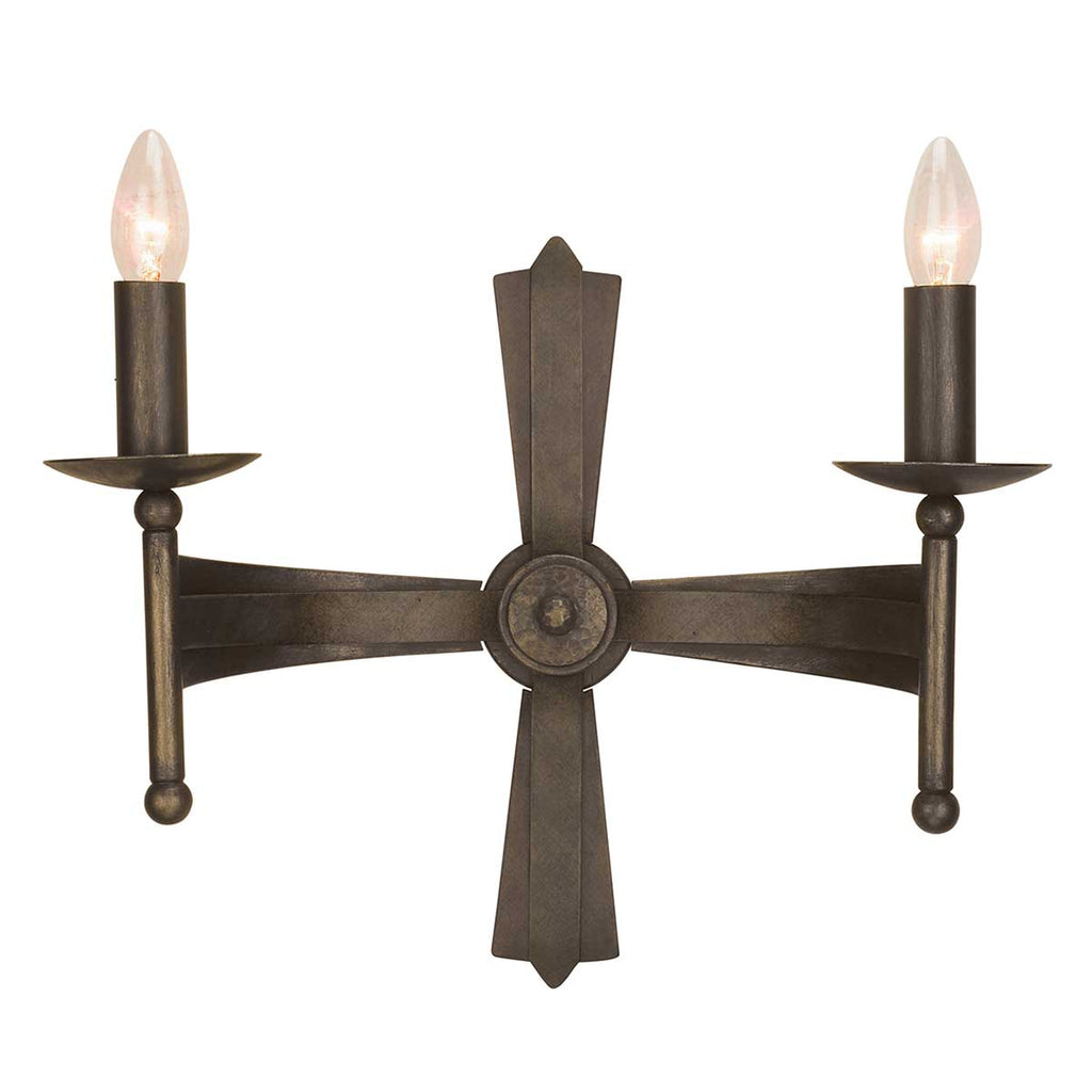 Wandleuchte Cromwell (schwarz) 2x - Elstead Lighting