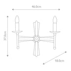 Wandleuchte Cromwell (schwarz) 2x - Elstead Lighting