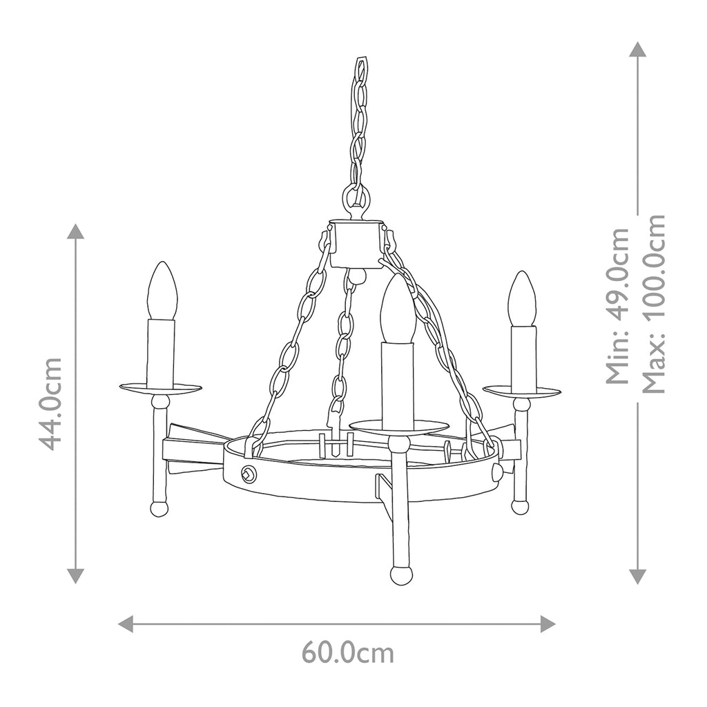 Pendelleuchte Cromwell (bronzefarben) 3x - Elstead Lighting