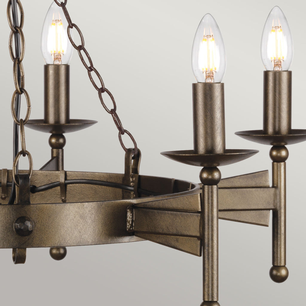 Pendelleuchte Cromwell (bronzefarben) 6x - Elstead Lighting