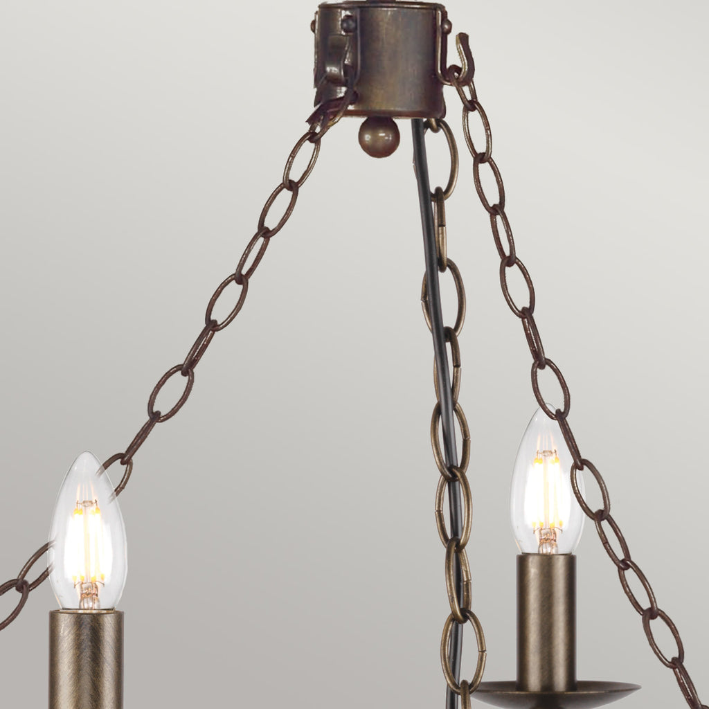 Pendelleuchte Cromwell (bronzefarben) 6x - Elstead Lighting
