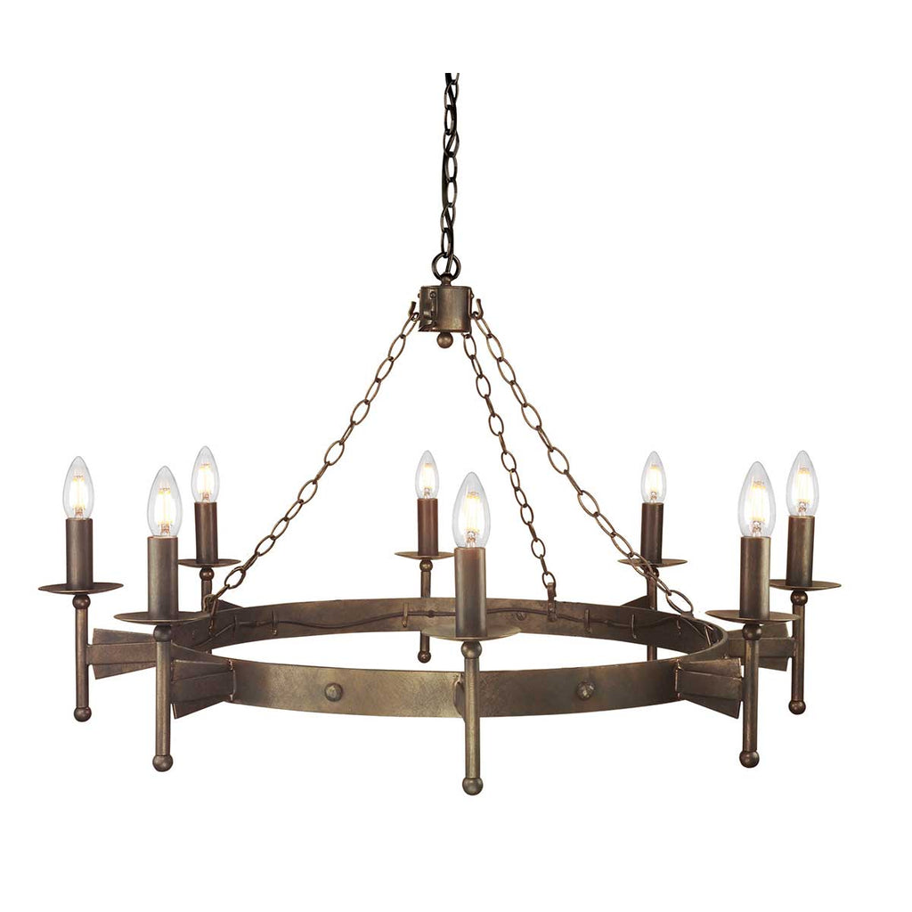 Pendelleuchte Cromwell (bronzefarben) 8x - Elstead Lighting