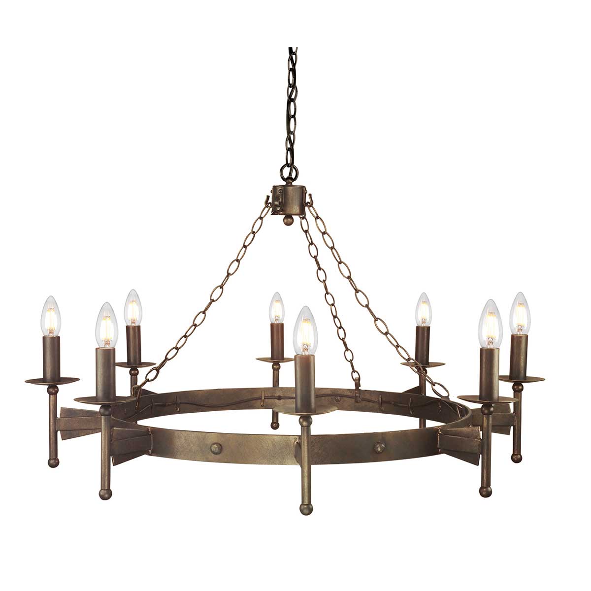 Pendelleuchte Cromwell (bronzefarben) 8x - Elstead Lighting