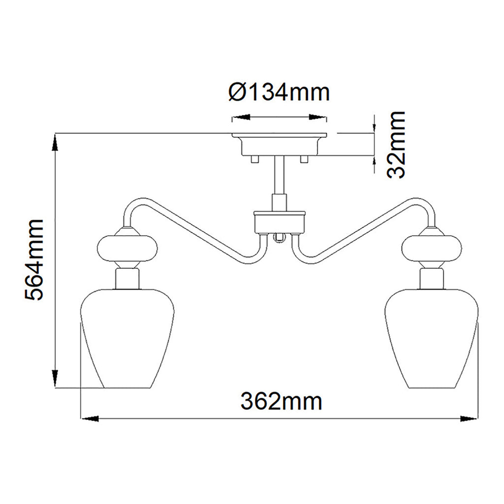 Deckenleuchte Armand (schwarz) 3x - Elstead Lighting