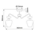Deckenleuchte Armand (schwarz) 3x - Elstead Lighting