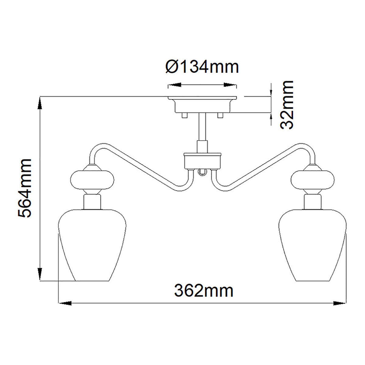 Deckenleuchte Armand (schwarz) 3x - Elstead Lighting