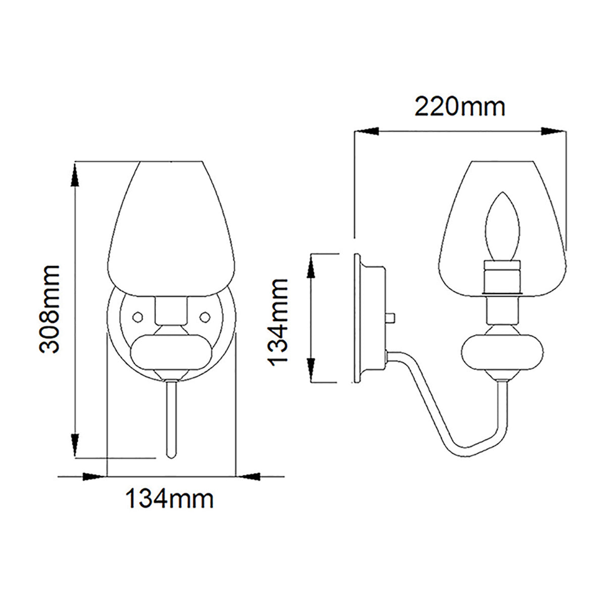 Wandleuchte Armand (messingfarben) 1x - Elstead Lighting