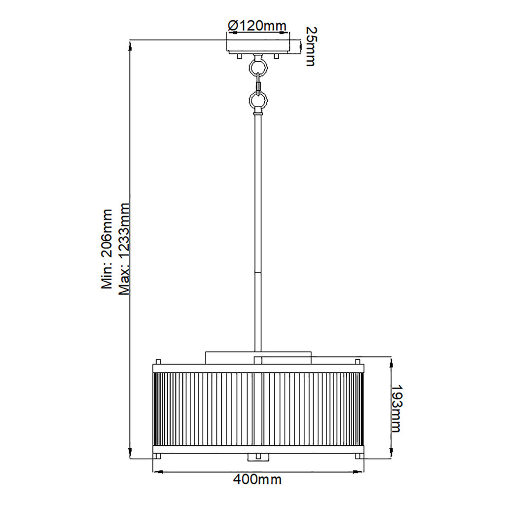 Pendelleuchte Corona (bronzefarben) 3x - Elstead Lighting