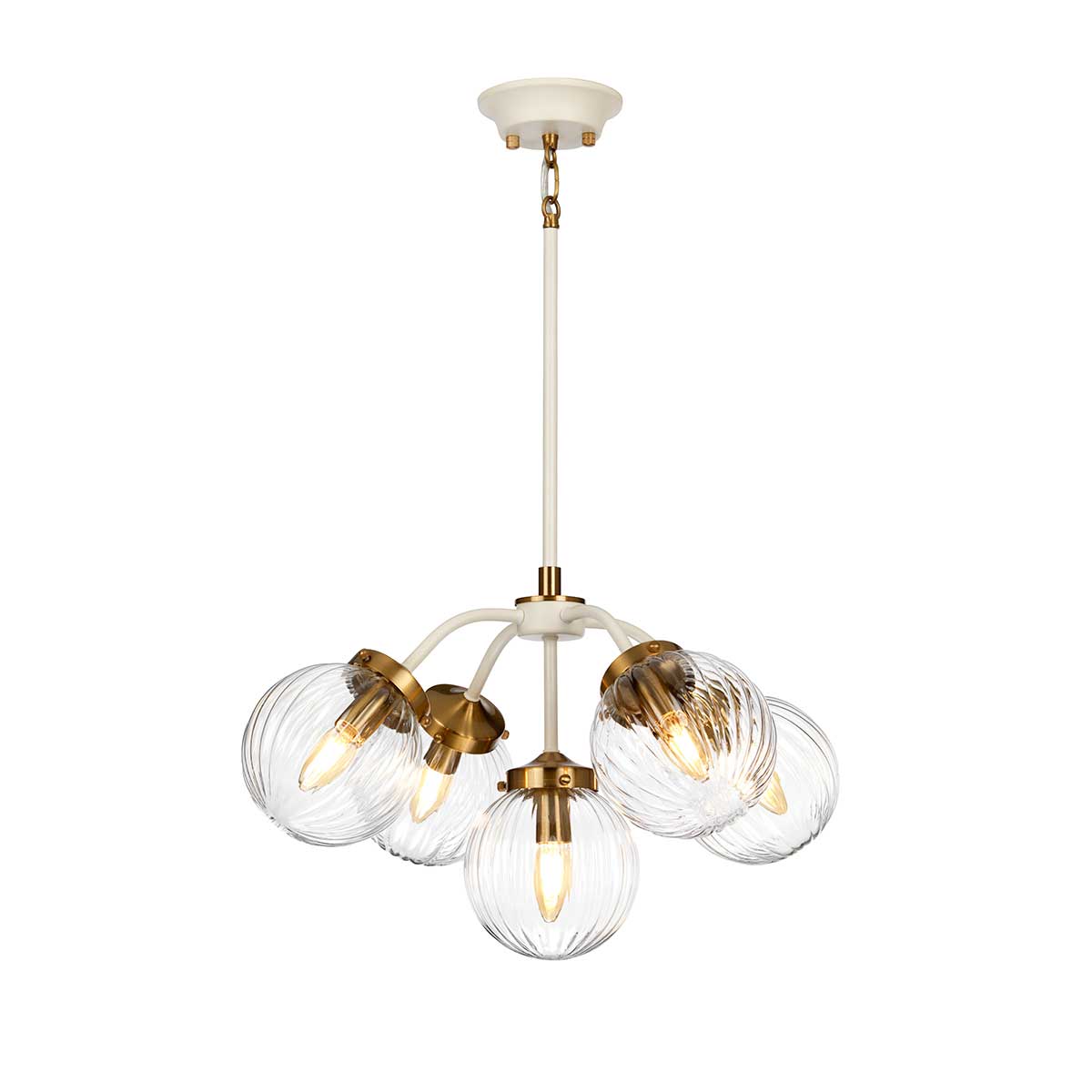 Pendelleuchte Cosmos (messingfarben) 5x - Elstead Lighting