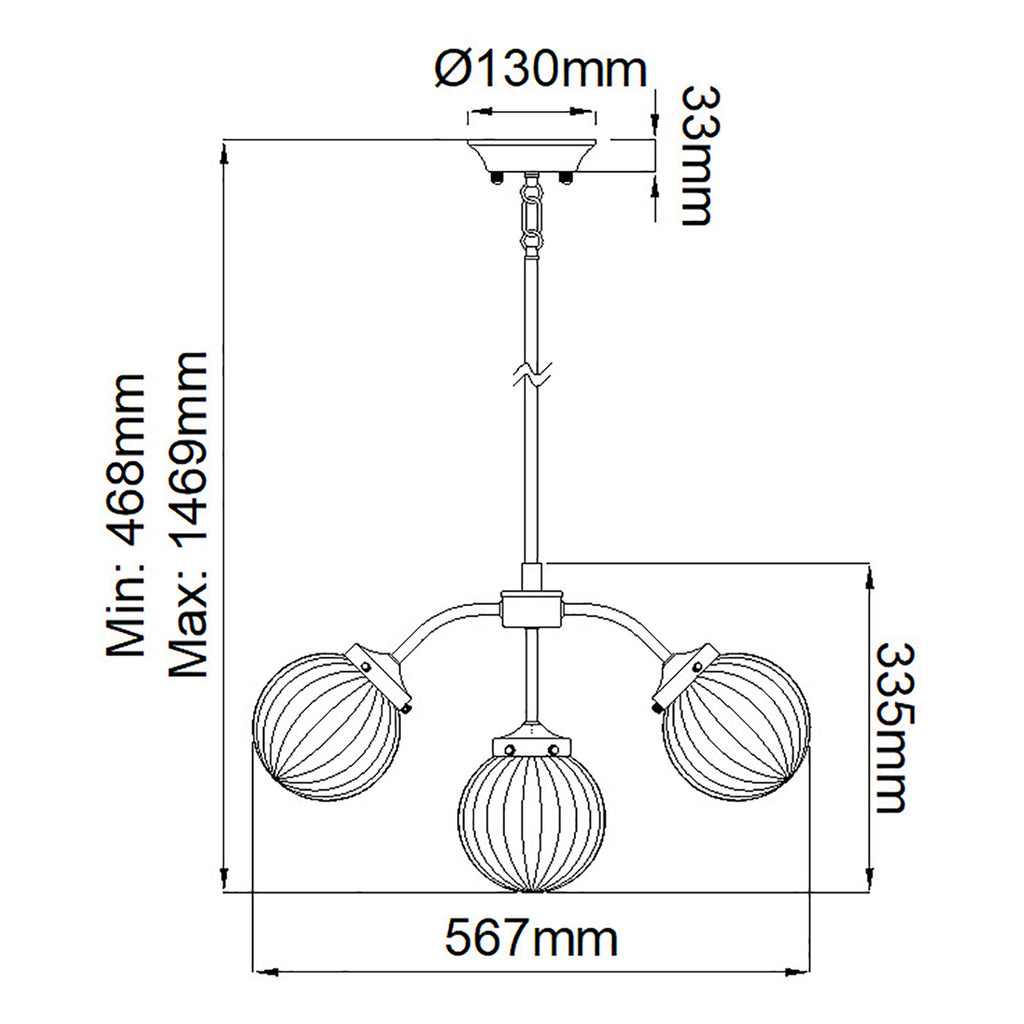 Pendelleuchte Cosmos (messingfarben) 5x - Elstead Lighting