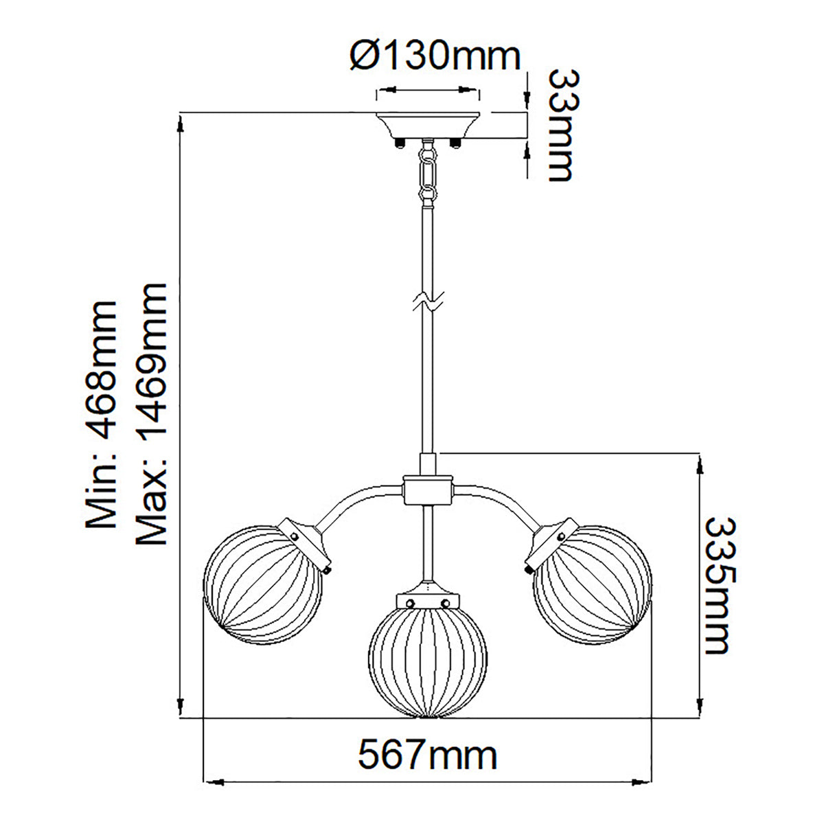 Pendelleuchte Cosmos (messingfarben) 5x - Elstead Lighting