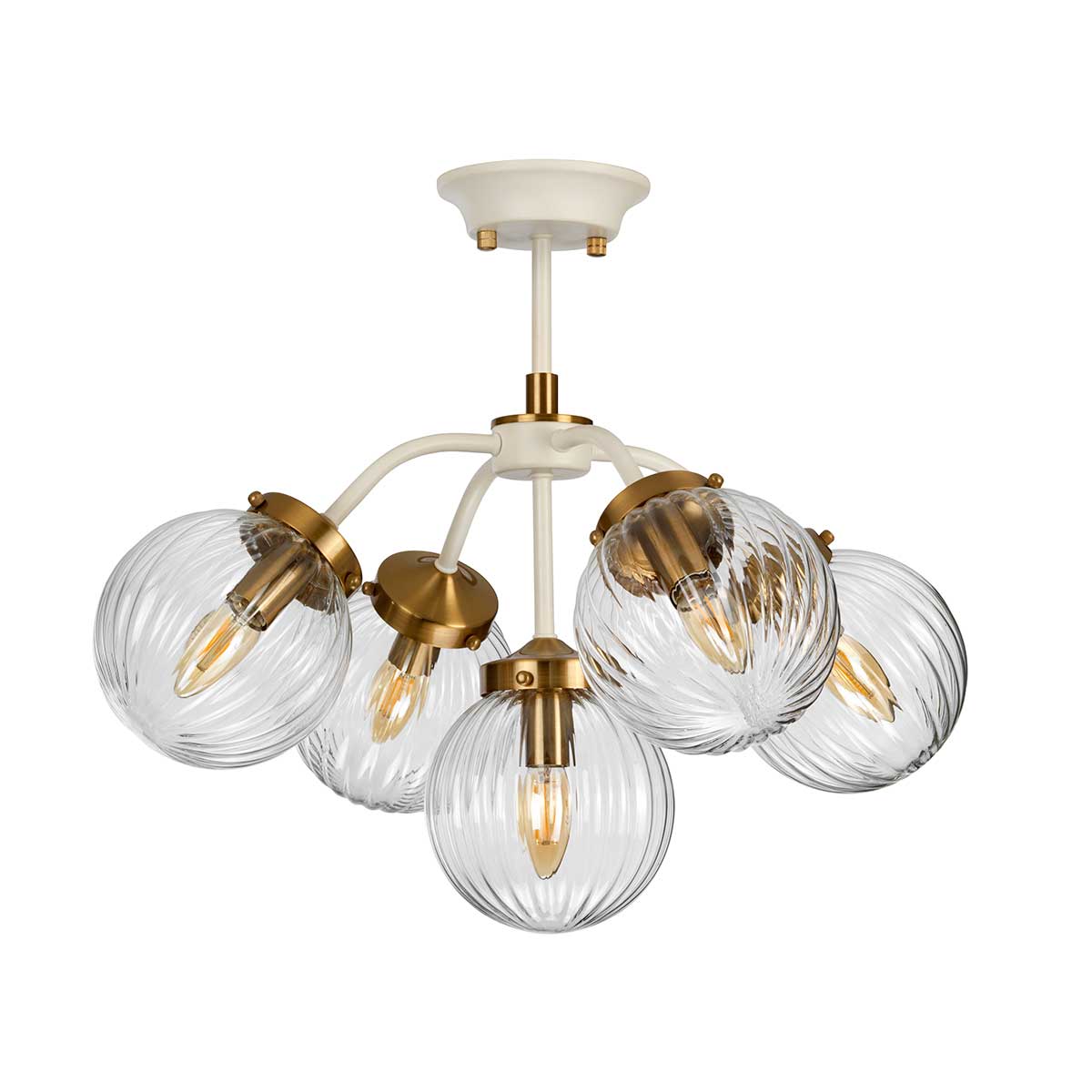 Pendelleuchte Cosmos (messingfarben) 5x - Elstead Lighting