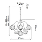 Pendelleuchte Cosmos (messingfarben) 9x - Elstead Lighting
