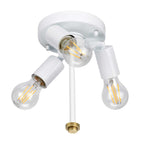 Deckenleuchte Fletcher Flush (messingfarben) 3x - Elstead Lighting