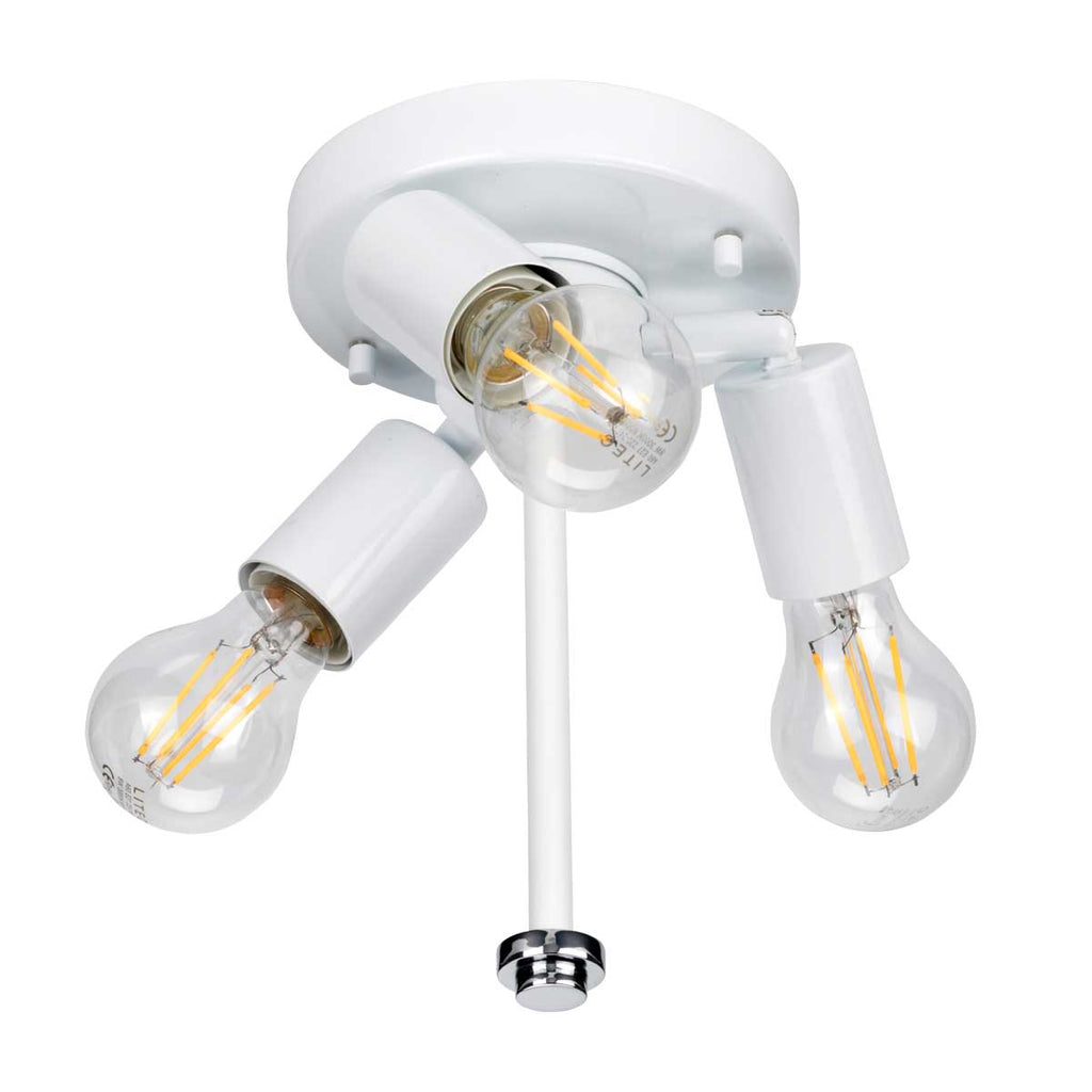 Deckenleuchte Fletcher Flush (verchromt) 3x - Elstead Lighting