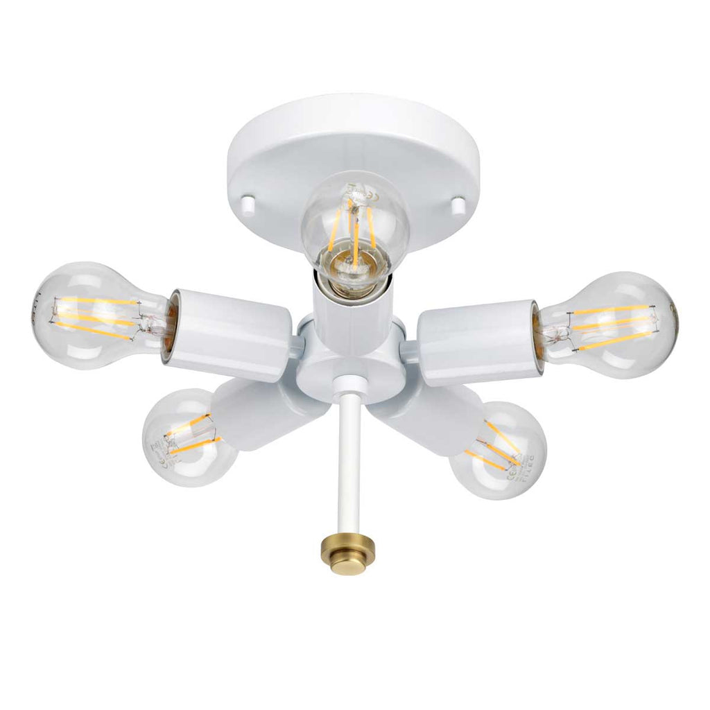 Deckenleuchte Fletcher Flush (messingfarben) 5x - Elstead Lighting