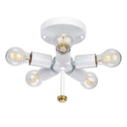 Deckenleuchte Fletcher Flush (messingfarben) 5x - Elstead Lighting
