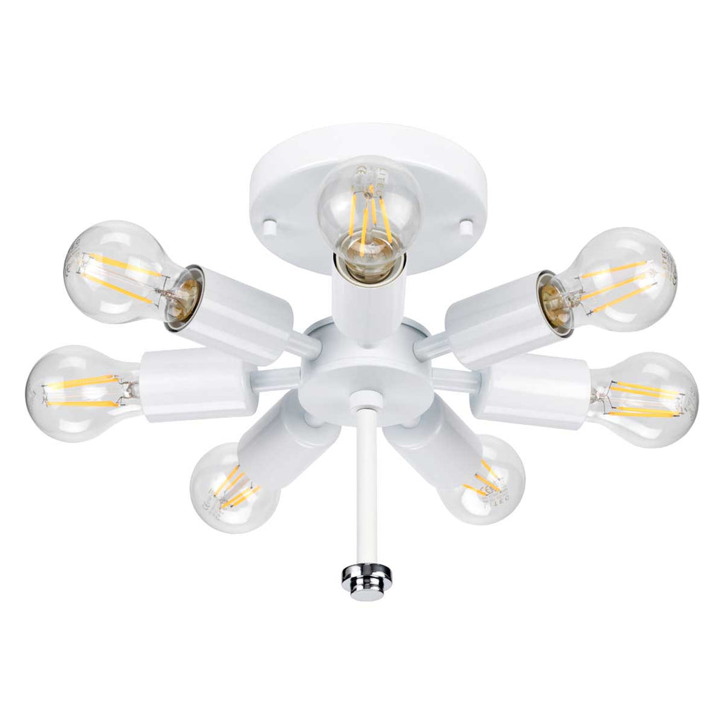 Deckenleuchte Fletcher Flush (verchromt) 7x - Elstead Lighting