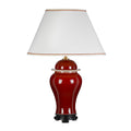 Tischleuchte Oxblood (Creme with coloured birds) 1x - Elstead Lighting