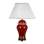 Tischleuchte Oxblood (Creme with coloured birds) 1x - Elstead Lighting